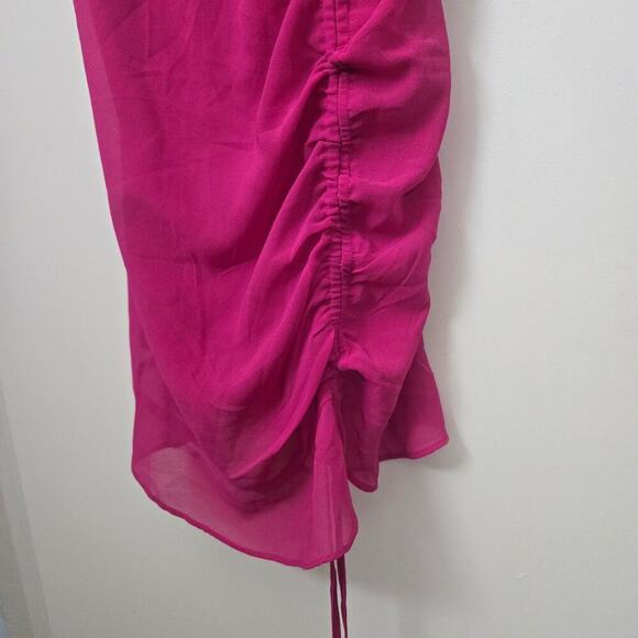 REVOLVE More to Come Mileva Ruched Mini Dress XS Fuchsia Pink - Picture 6 of 8